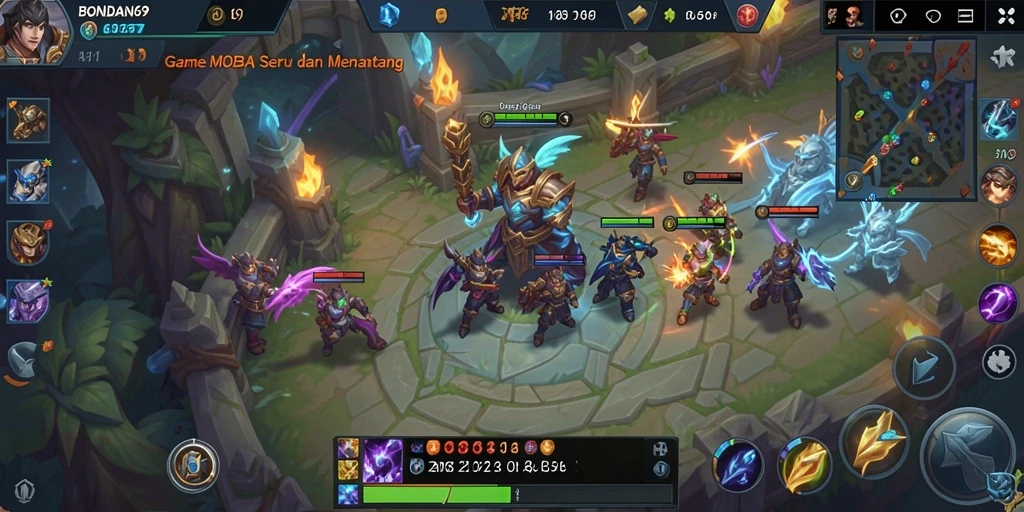 Tangkapan layar gameplay BONDAN69 yang menunjukkan pertarungan taktis.