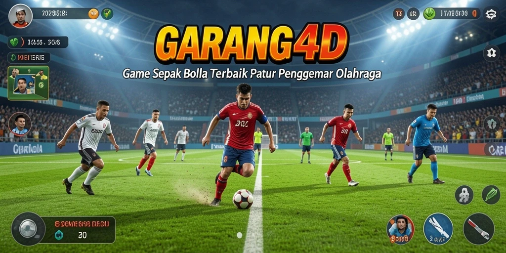 Tangkapan layar gameplay GARANG4D yang menampilkan aksi sepak bola seru.