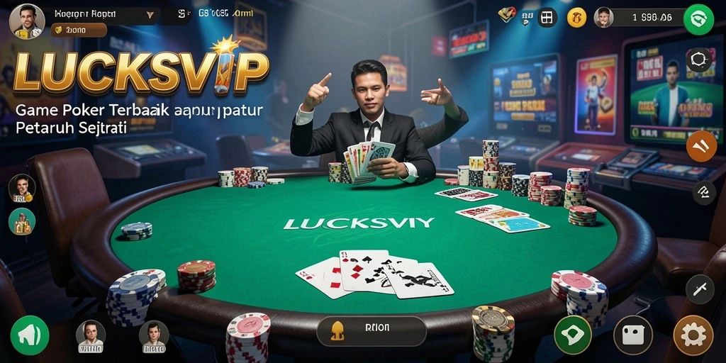 Tampilan gameplay menarik dari LUCKSVIP dengan aksi Poker seru.