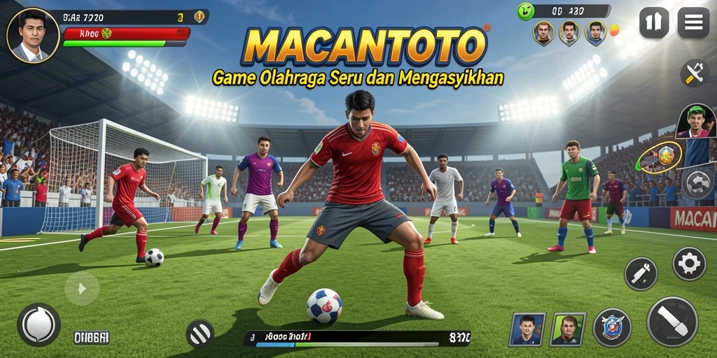 Screenshot gameplay <strong>MACANTOTO</strong> menampilkan aksi olahraga yang mendebarkan.