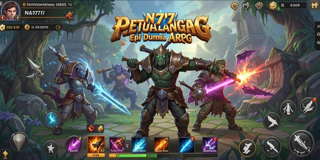 Tampilan gameplay yang menegangkan di dunia ARPG yang mendalam.