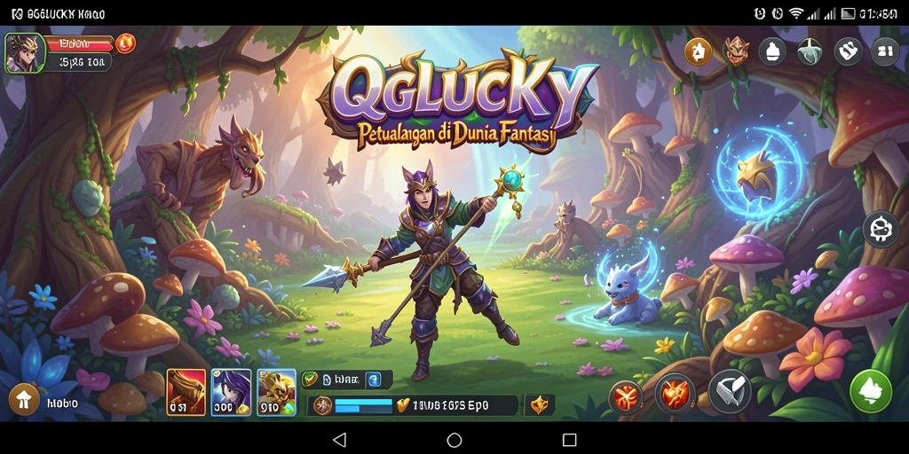 Screenshot gameplay QGLUCKY yang menampilkan aksi seru di dunia RPG.