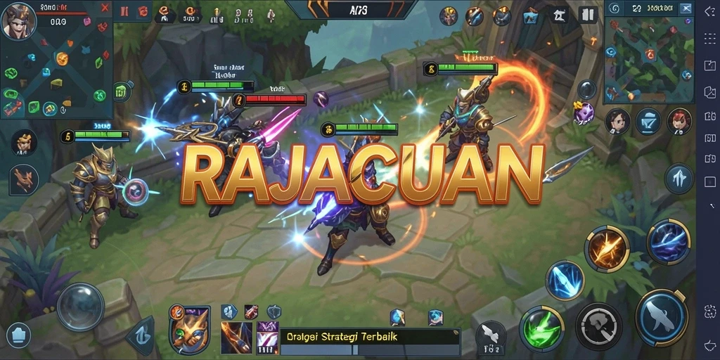 Tampilan gameplay menarik dari RAJACUAN yang penuh strategi.