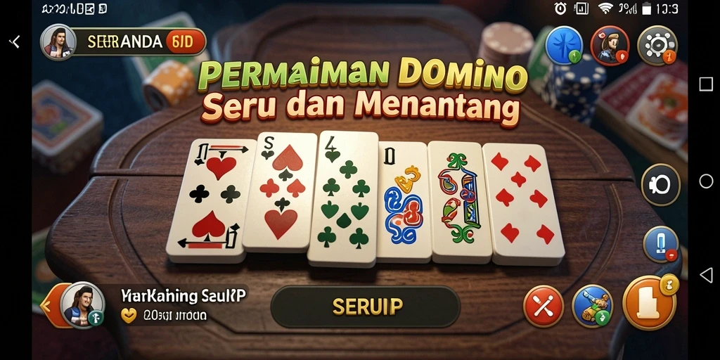 Tampilan gameplay seru dalam SERURP dengan aksi Domino yang mendebarkan.