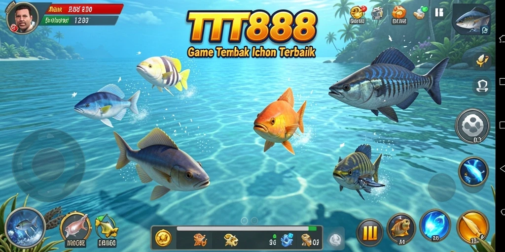 Tampilan gameplay Tembak Ikan yang seru dan menantang.