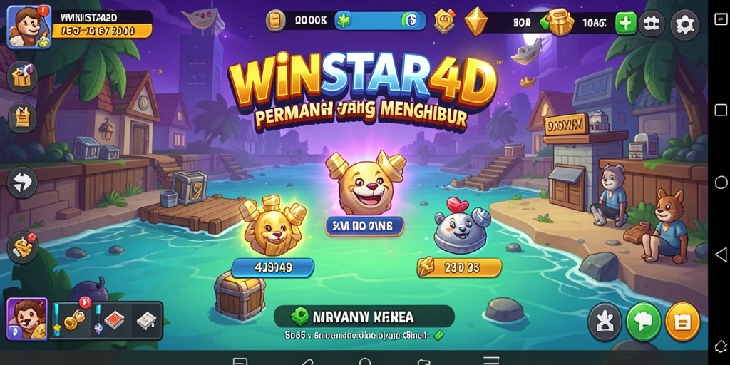 Screenshot WINSTAR4D menunjukkan gameplay menarik dengan elemen Idle yang mengasyikkan.