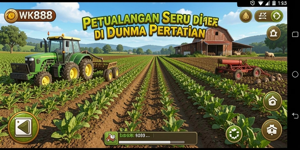 Screenshot gameplay WK888 menampilkan aktivitas pertanian yang seru.