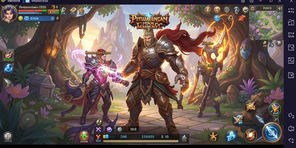 Screenshot ZK3 menampilkan aksi seru dalam pertempuran MMORPG.