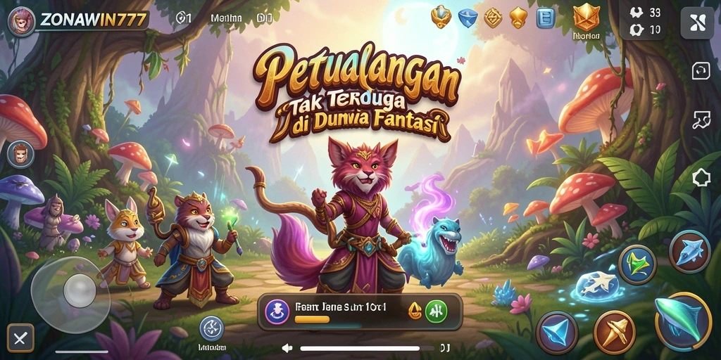 Screenshot gameplay ZONAWIN777 menampilkan aksi dan eksplorasi dunia petualangan.